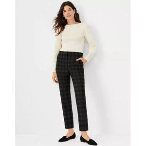 NEW Ann Taylor Womens Plus‎ 18 Houndstooth High Rise Slim Leg Ankle Pants